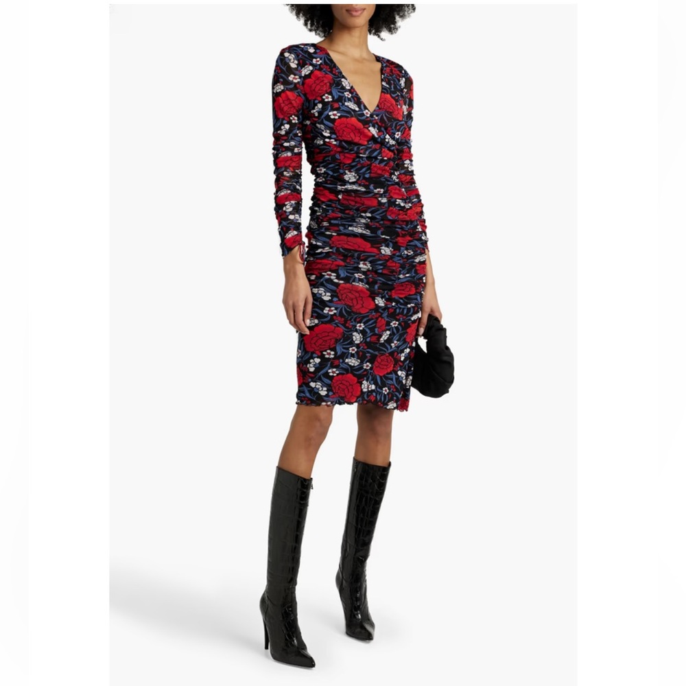 DVF Rochelle mesh floral dress size M